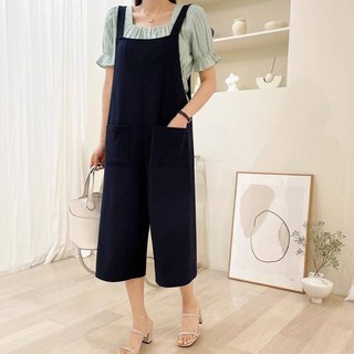 saystyle 女款泡泡紗吊帶七分連身褲