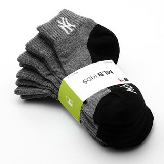 New York Yankees MLB 兒童款 腳底撞色標誌短襪 5雙組