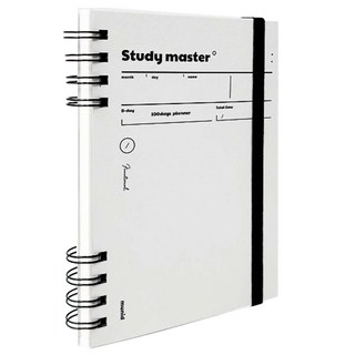 뮤니드 좌철 100일 스터디 플래너 밴드형, white, 1개