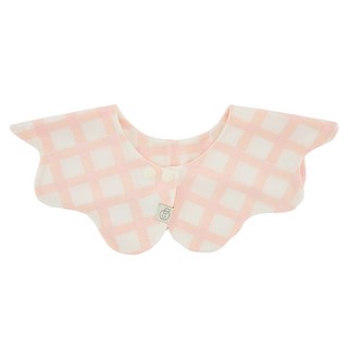 agazzang 招牌捲式圍兜, 1個, 粉紅格紋, 1入