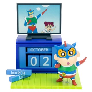 Shinchan 蠟筆小新 動感超人公仔萬年曆, 1個, 混合色