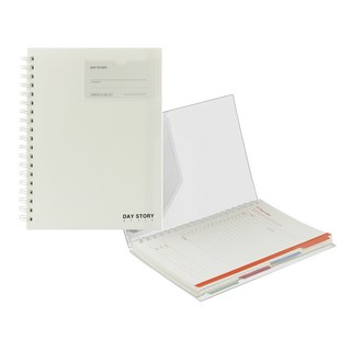 Daystory 索引PP口袋線圈筆記本 B5, 白色, 2個