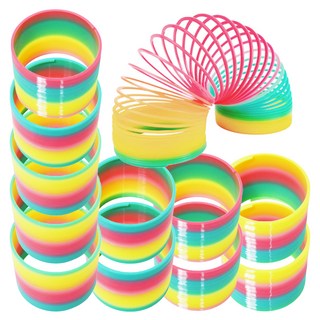 agaplus 彩虹粉彩糖果彈簧 12入, 混和顏色, 1個