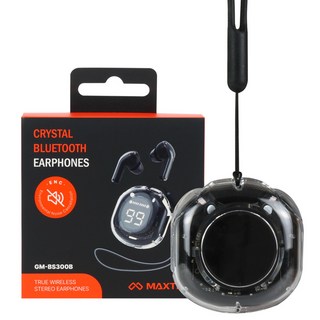 맥스틸 크리스탈 블루투스 이어폰, GB-BS300B, 블랙