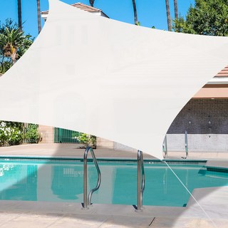 auting 方形牛津防水布遮陽棚, 象牙白