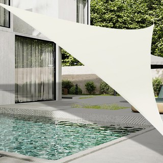 auting 遮陽篷 遮陽帆 三角形 PES, 米色