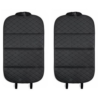 CARTEM 車用讚嘆皮革防踢墊 刺繡款 CT435, 2個, 黑色