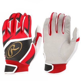 RAWLINGS Millenia 山羊皮打擊手套 雙手組 EBG22S01, 紅色 + 黑色(EBG22S01-RD/B), 1套