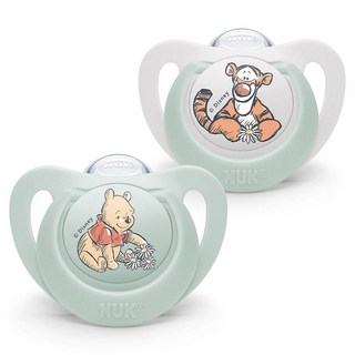 NUK 迪士尼矽膠安撫奶嘴 2入組, S1(0~6個月), 小熊維尼+跳跳虎, 1組