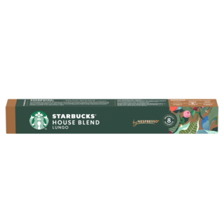STARBUCKS 星巴克 House Blend Lungo咖啡膠囊 Nespresso咖啡機適用, 5.7g, 10顆, 1盒