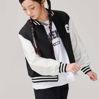 JCB 女童用刺繡貼布化纖棒球外套 T241