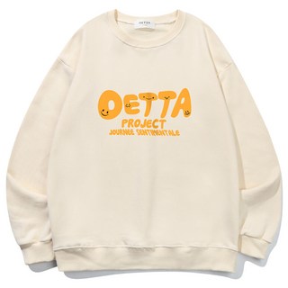 오에타 스마일즈로고 소프트 3단쭈리 오버핏 빅사이즈 맨투맨