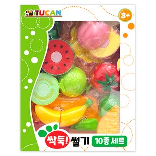 투칸 싹둑썰기 소꿉놀이 10종 세트, 혼합색상, 1세트