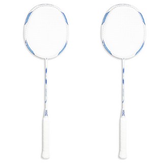 스맥스코리아 카본 배드민턴 라켓 2p + 라켓 가방 + 그립 2p 세트 블루&화이트, 스맥스코리아 카본 배드민턴 라켓(블루), 1세트