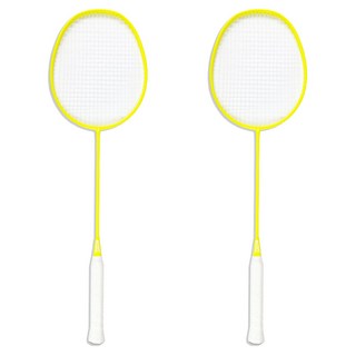 SmaxKorea 碳纖維羽球拍 2入組 黃色, 單一商品, 1套