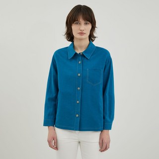 Olivia Lauren 女款透氣撞色拼接亞麻襯衫 VOBNL4M3151