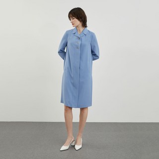 Olivia Lauren 女款前開領連身裙 VOCOA4M3131, 淺藍