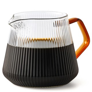 빈플러스 플리츠 내열유리 커피서버 브라운 핸들, 600ml, 1개, 단품