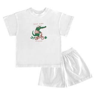 KIDSCREW 兒童透氣恐龍自行車短袖上下套裝