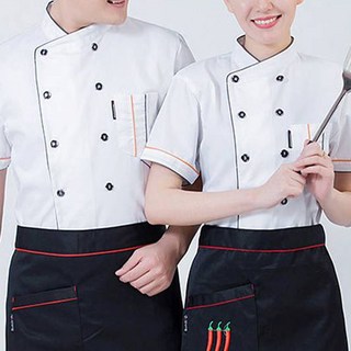 unhev 經典餐飲廚房短袖工作服