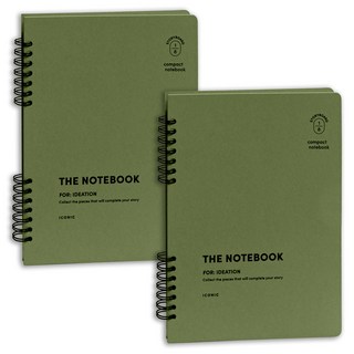 ICONIC 輕便A5 8格分鏡創意筆記本, 16 橄欖綠, 2個