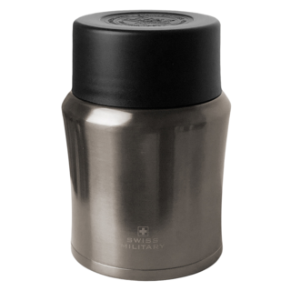 SWISS MILITARY OKK不鏽鋼食物罐 470ml, 金屬黑, 1個