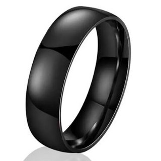 gelluna 醫療鋼亮面圓形粗版疊戴戒指 6mm B-02-4