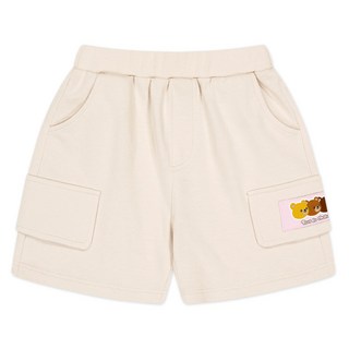 밀크마일 아동용 통기성 곰세마리 포인트 카고 4부 팬츠