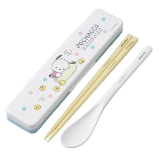 스케이터 도시락수저세트 CCS3SAAG, 포차코, 1세트, 스푼 + 젓가락 + 케이스