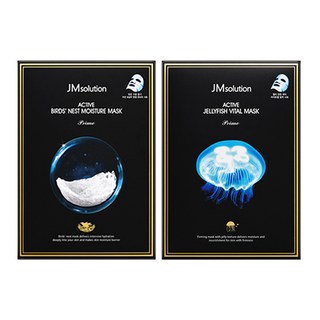 JMsolution 肌司研 活性燕窩保溼面膜與水母緊緻保濕面膜, 保濕緊緻肌膚 鎮靜舒緩肌膚 建立肌膚鎖水屏障, 20片, 1組