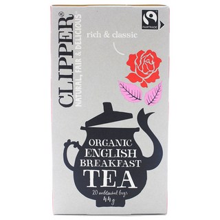 클리퍼 유기농 잉글리쉬 브랙퍼스트 홍차 티백, 2.2g, 20개입, 1개
