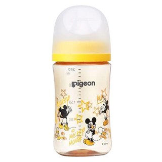 pigeon 貝親 母乳實感PPSU寬口奶瓶, 米奇, 240ml, 1個