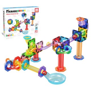 PicassoTILES 畢卡索 畢卡索磁吸大理石積木組 60入, 混色