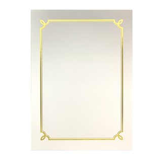 獎狀工廠 燙金獎狀用紙 180g, 純白色(豬尾巴), 50個