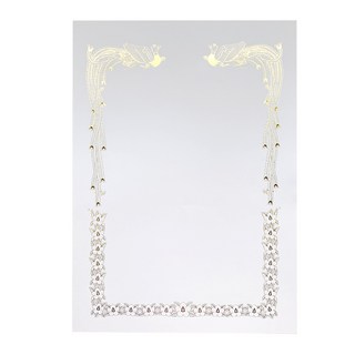 獎狀工廠 燙金獎狀用紙 180g, 純白色(鳳凰), 50個