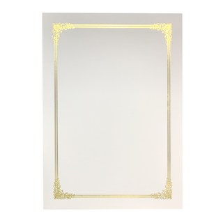 獎狀工廠 燙金獎狀用紙 180g, 純白色(皇家), 50個