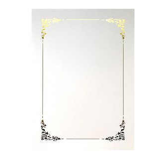 獎狀工廠 燙金獎狀紙 180g, 純白色(藤蔓), 50個