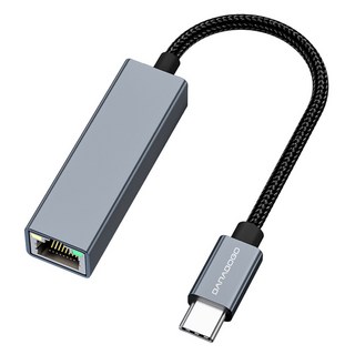 BARABOGO USB C型 Gigabit 乙太網路有線網路卡集線器 灰色, 1個, DK01