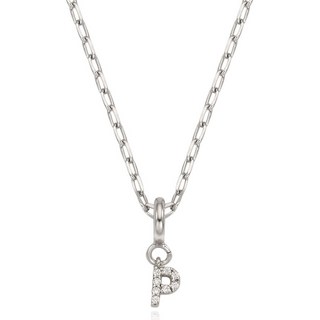 오에스티 여성용 925순은 마이 이니셜 P 드롭 체인 목걸이