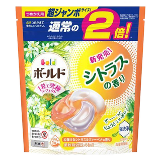 Bold 日本原裝進口 4in1 超強洗淨4D洗衣膠囊補充裝 柑橘馬鞭草, 22顆, 1袋