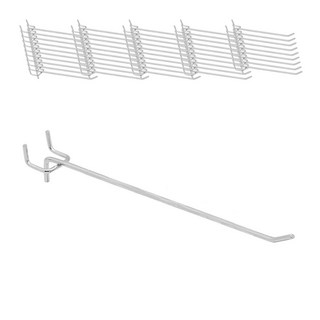 Maket Gamseong 洞洞板掛鉤 25cm x 3.2cm, 銀色, 50個