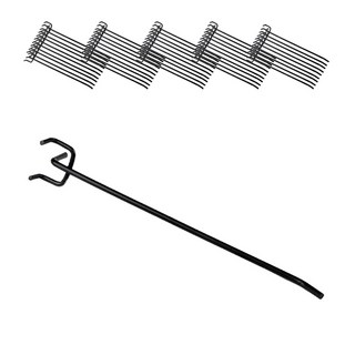 Maket Gamseong 洞洞板掛鉤 20cm x 2.5cm, 黑色, 50個