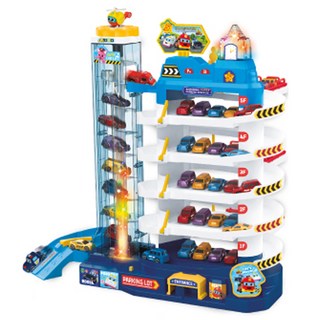 pinkfong 碰碰狐 超級救援隊5層自動停車塔套組, 混合色