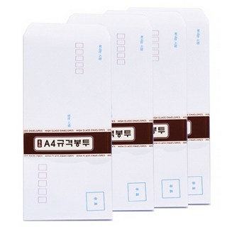 文具村 A4規格信封 信封 105 x 220 mm, 400張, 白色