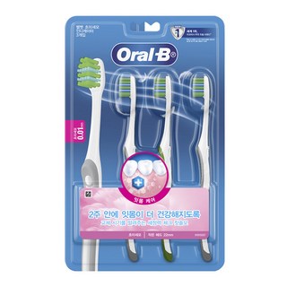 Oral-B 歐樂B 絲絨超細軟毛指示型牙刷, 3入, 1個