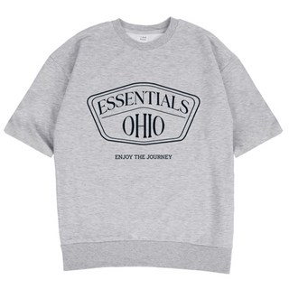 Essential 寬鬆版短袖大學T, 麻花色