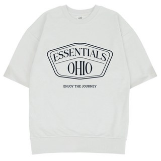 Essential 寬鬆版短袖大學T, 白色