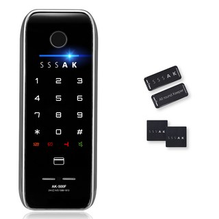 SSSAK數位門鎖 AK-500F+卡片鑰匙 4入, AK-500F(門鎖), 顧客自行安裝