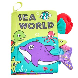 TUCAN 海洋生物尾巴觸感遊戲布書, 混和色, 1個