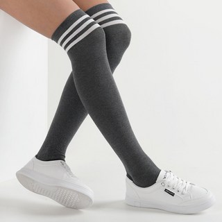 NO DESIGN 女款簡約實惠包三線過膝襪 2雙組